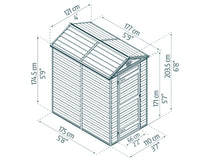Skylight Casetta Da Giardino in Policarbonato 176X120X203 cm colore Ambra
