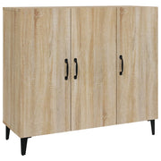 Buffet credenza cassettiera armadio mobile contenitore organizer cucina soggiorno rovere Sonoma 90 x 34 x 80 cm legno ingegnerizzato marrone 02_0031733