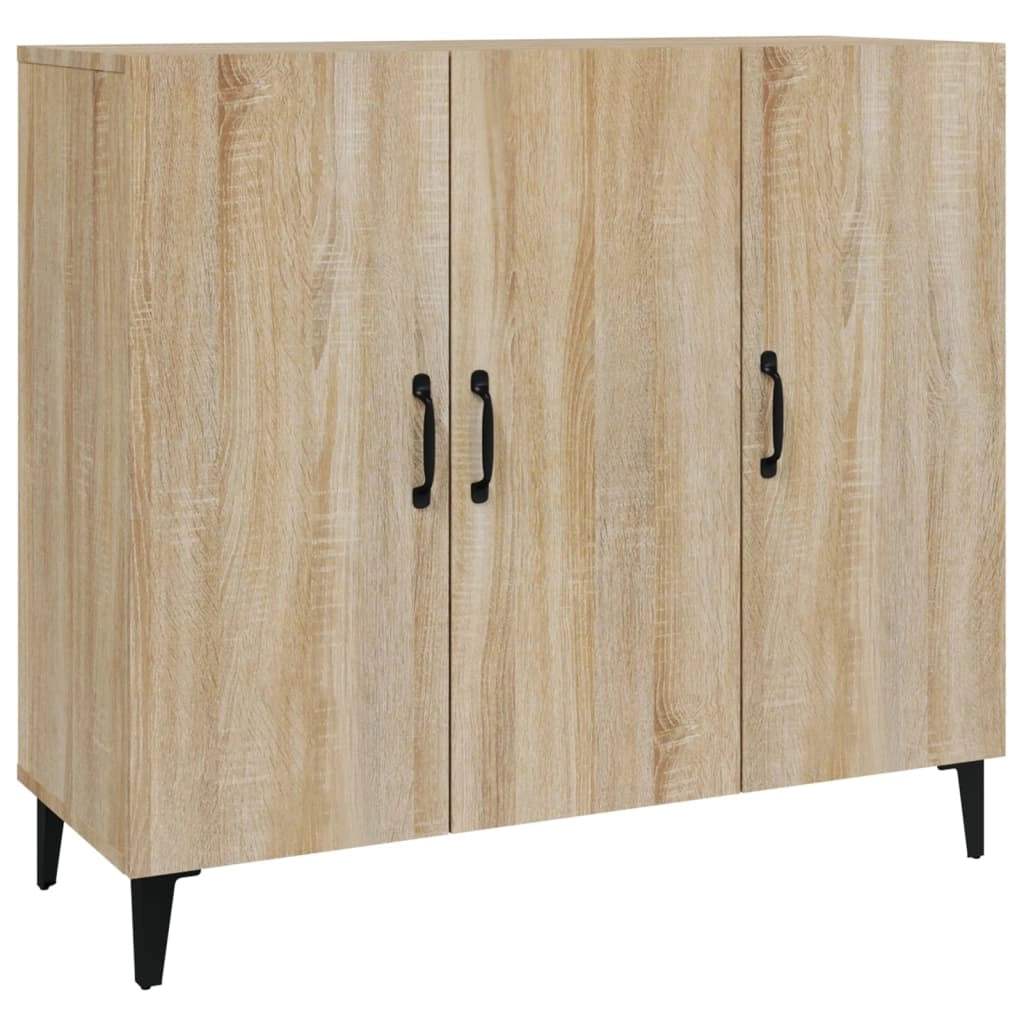 Buffet credenza cassettiera armadio mobile contenitore organizer cucina soggiorno rovere Sonoma 90 x 34 x 80 cm legno ingegnerizzato marrone 02_0031733