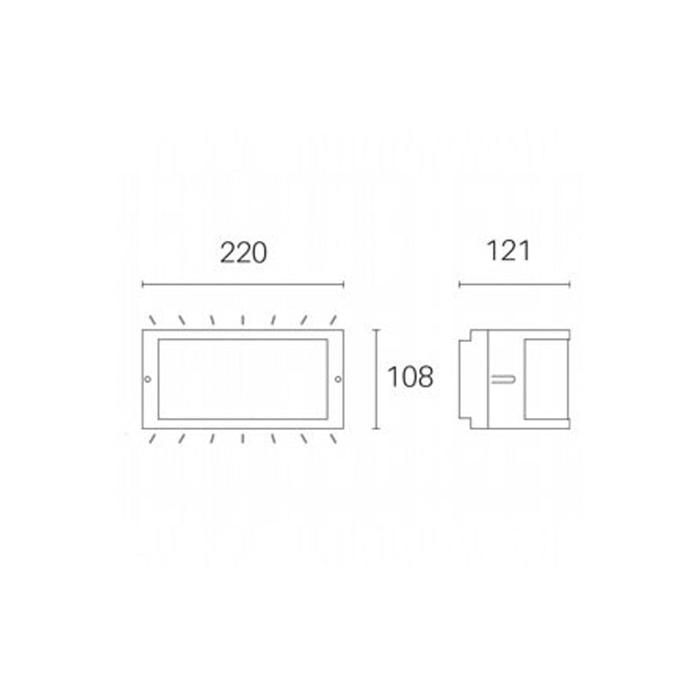 Applique Da Esterno Moderna Petit Alluminio E Termoplastica Caffè Led 10W 4000K