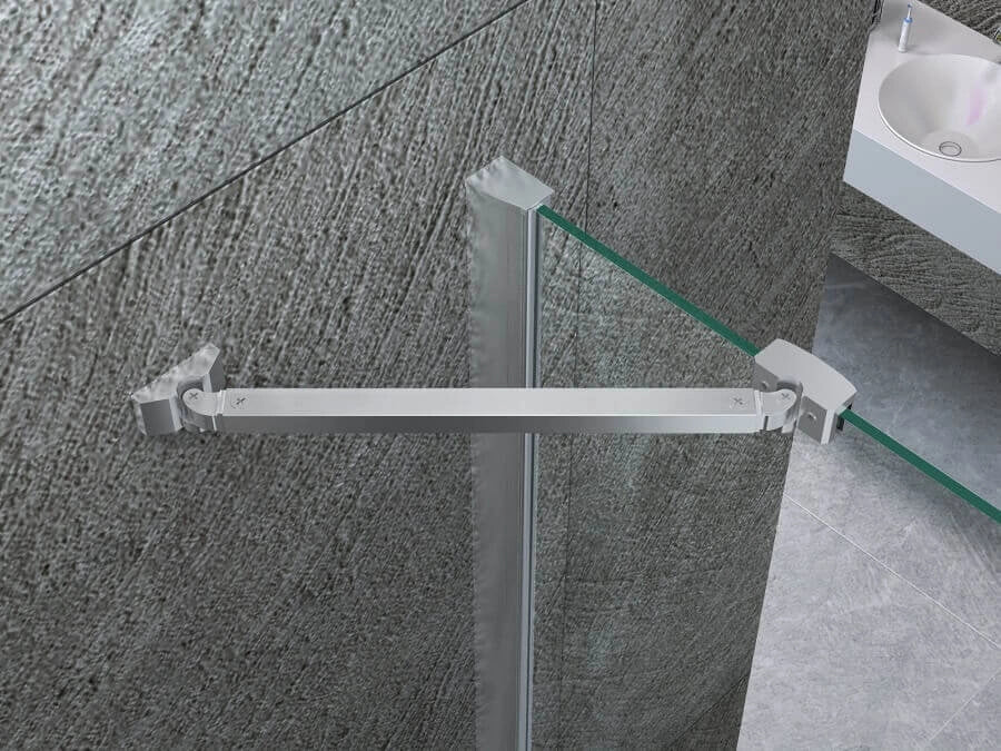 Box Doccia H195 Doppia Anta Battente Cristallo 8mm Trasparente - Taurus - 90x100