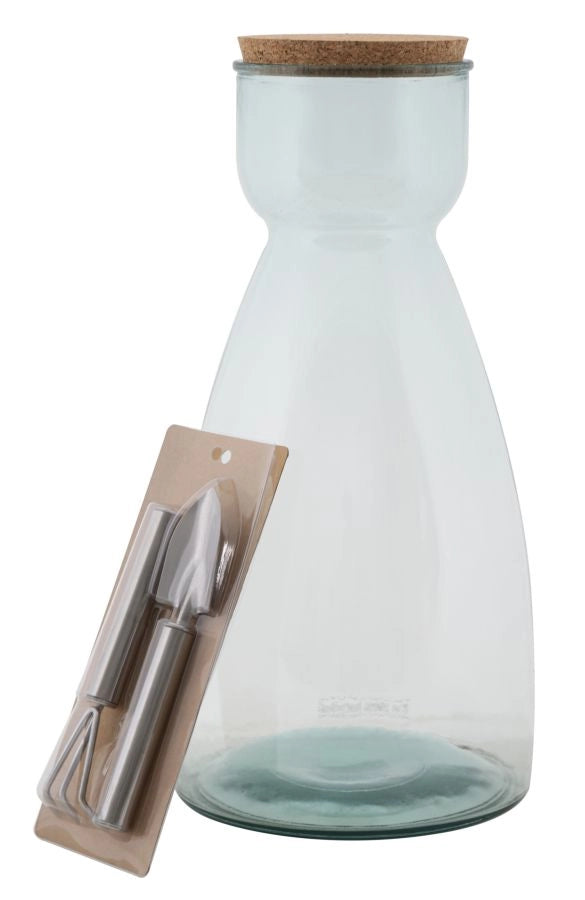 VASO GARDEN VETRO RICICLATO CM  � 21,5X43,5 (MADE IN SPAIN)
