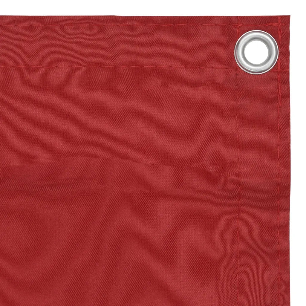 Paravento Balcone-Pannello per balcone Rosso 120x600 cm in Tessuto Oxford