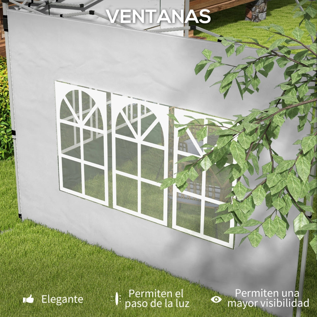 Tende laterali per gazebo 3x3m 3x4m ¨C zephmum ¨C grigio