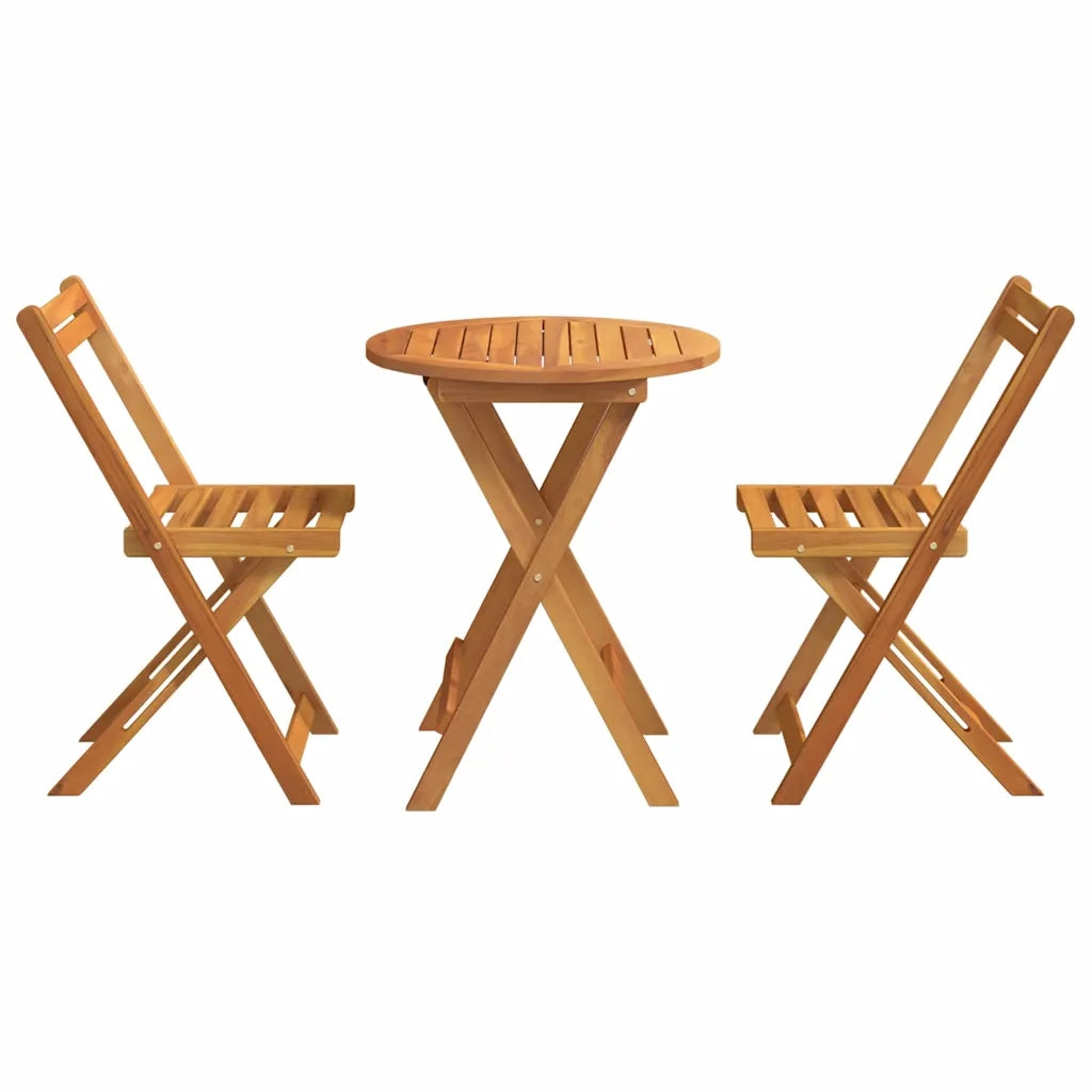 Set da Pranzo per Giardino con cuscino 3 pz | Set Salotto da Giardino Olio Naturale