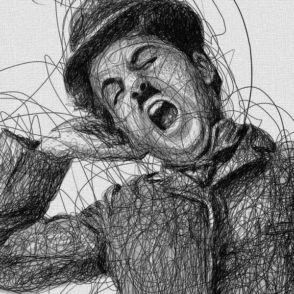 Charlie Chaplin - A Day Without Laugther - Quadro Canvas su telaio in legno Misura: 50x70 cm