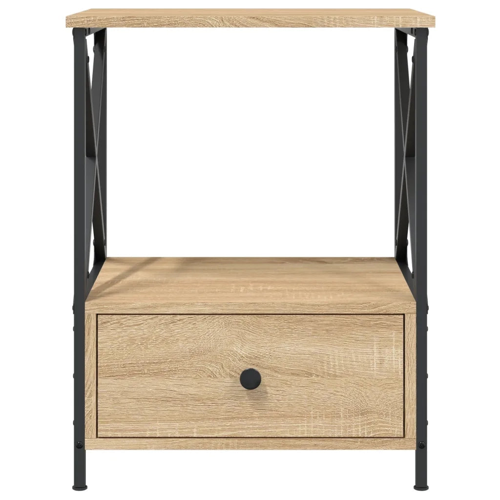 Set di 2 Comodini | Armadio da Notte | Mobiletto da notte Rovere Sonoma 50x41x65 cm in Legno Multistrato