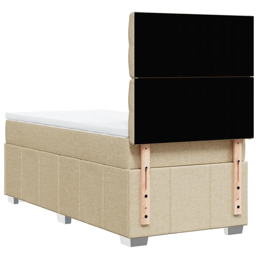 Giroletto a Molle con Materasso Crema 90x190 cm in Tessuto 3291535