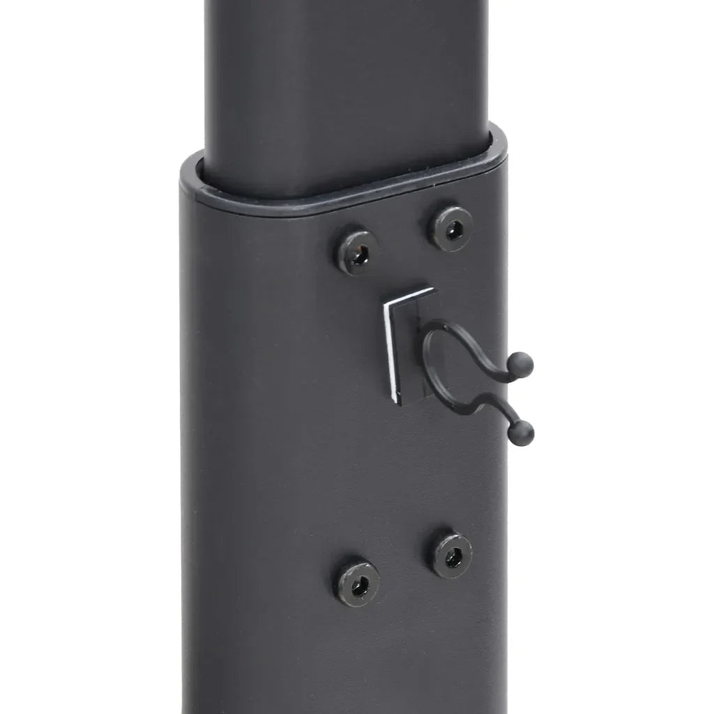 Supporto angolare girevole per TV da 32-65 pollici in acciaio nero 66 x 38 x 128,5 cm con moderno vano portaoggetti 02_0047636