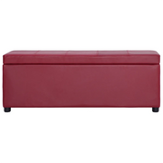 Panca con Vano Portaoggetti 116 cm Rosso Vino in Similpelle 281313