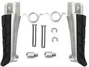 Supporto Pedale Alto Rendimento - Supporti Pedali Motocicletta - Lega di Alluminio - Installazione Facile - Nero/Argento - Per Modelli H-on-da - Pedale Anteriore