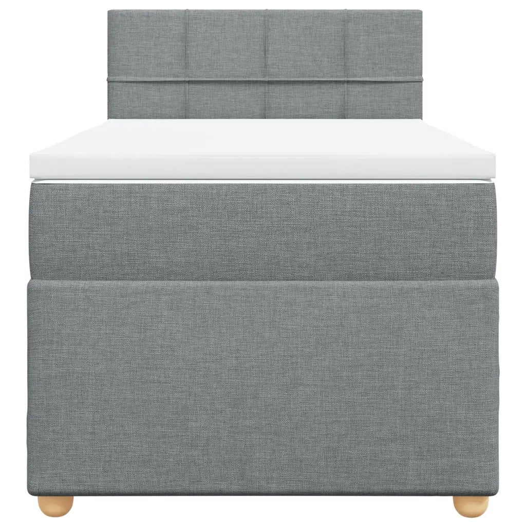 Giroletto a Molle con Materasso Grigio Chiaro 90x200 cm Tessuto 3286563