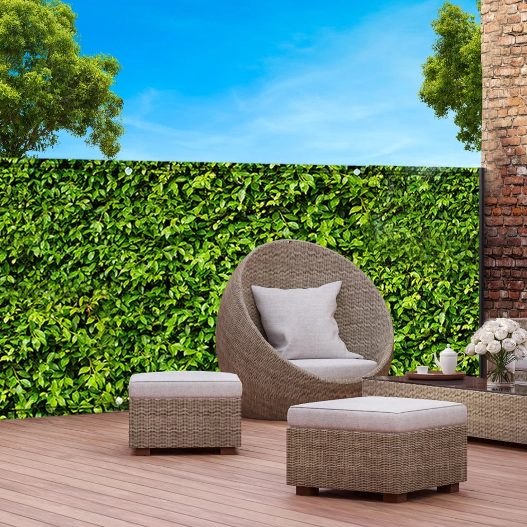 IDMarket - Rete ombreggiante 1x10m, telo rotolo per recinzione giardino 160g/m², stampa fogliame