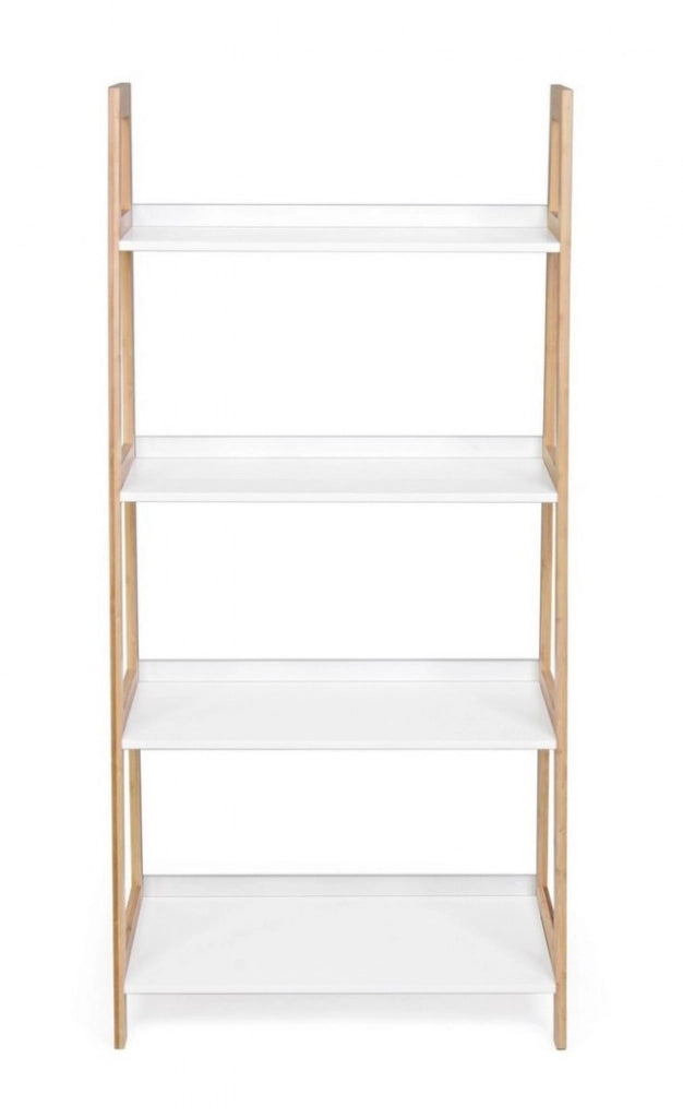 Libreria Legno Marrone Moderna da Interno 4 Piani - HUDSON
