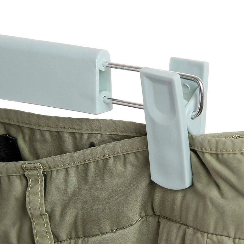 Trade Shop - Set 2 Grucce Pantaloni In Legno Colorate Armadio Clip Antiscivolo Gonne Shorts -