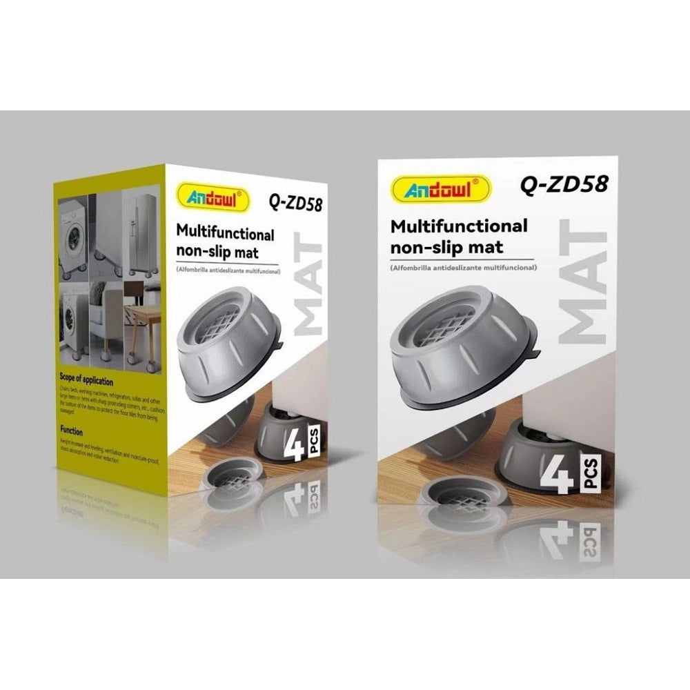 Trade Shop - Set Di Cuscinetti Antivibranti Piedini Per Lavatrice Asciugatrice 4 Pezzi Q-zd58 -