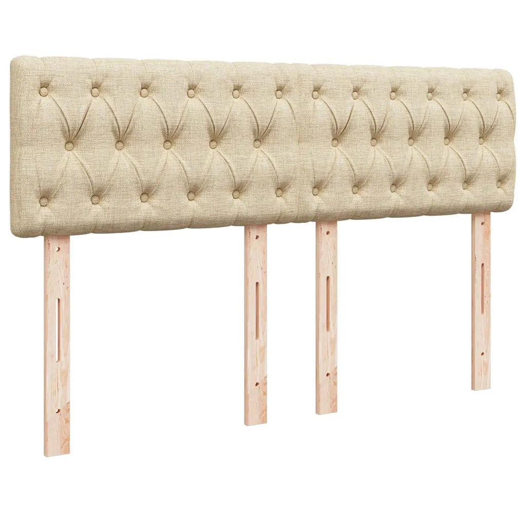 Giroletto a Molle con Materasso Crema 140x19 cm in Tessuto