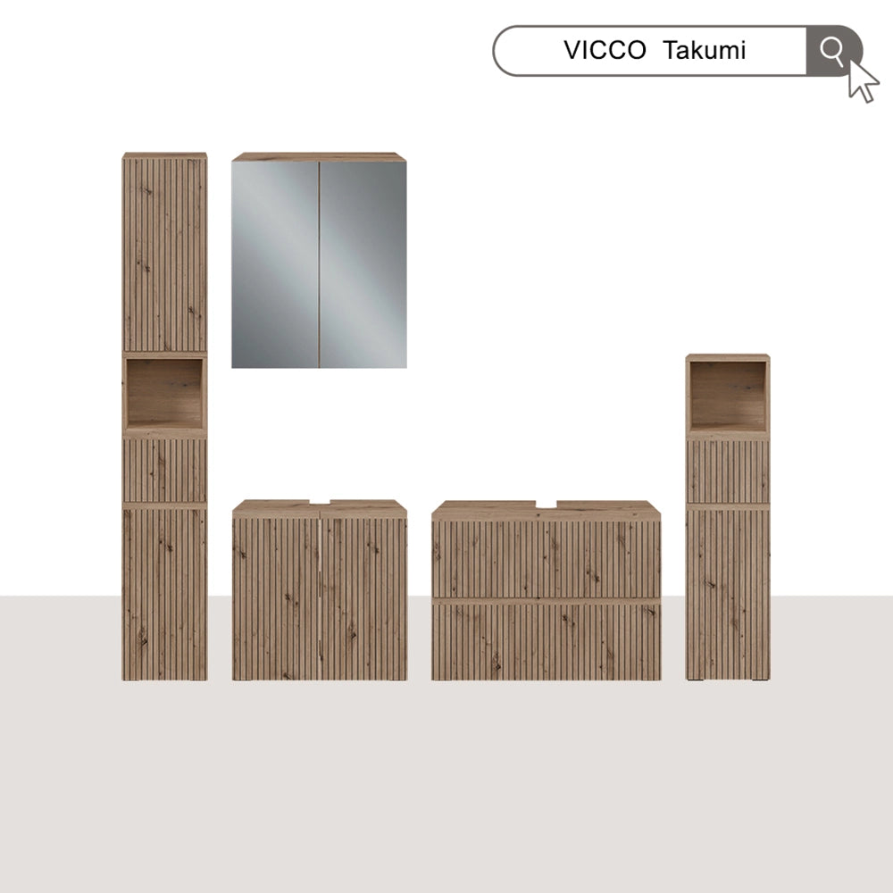 Vicco Set di mobili da bagno 3 pezzi Artigiano 3 parti