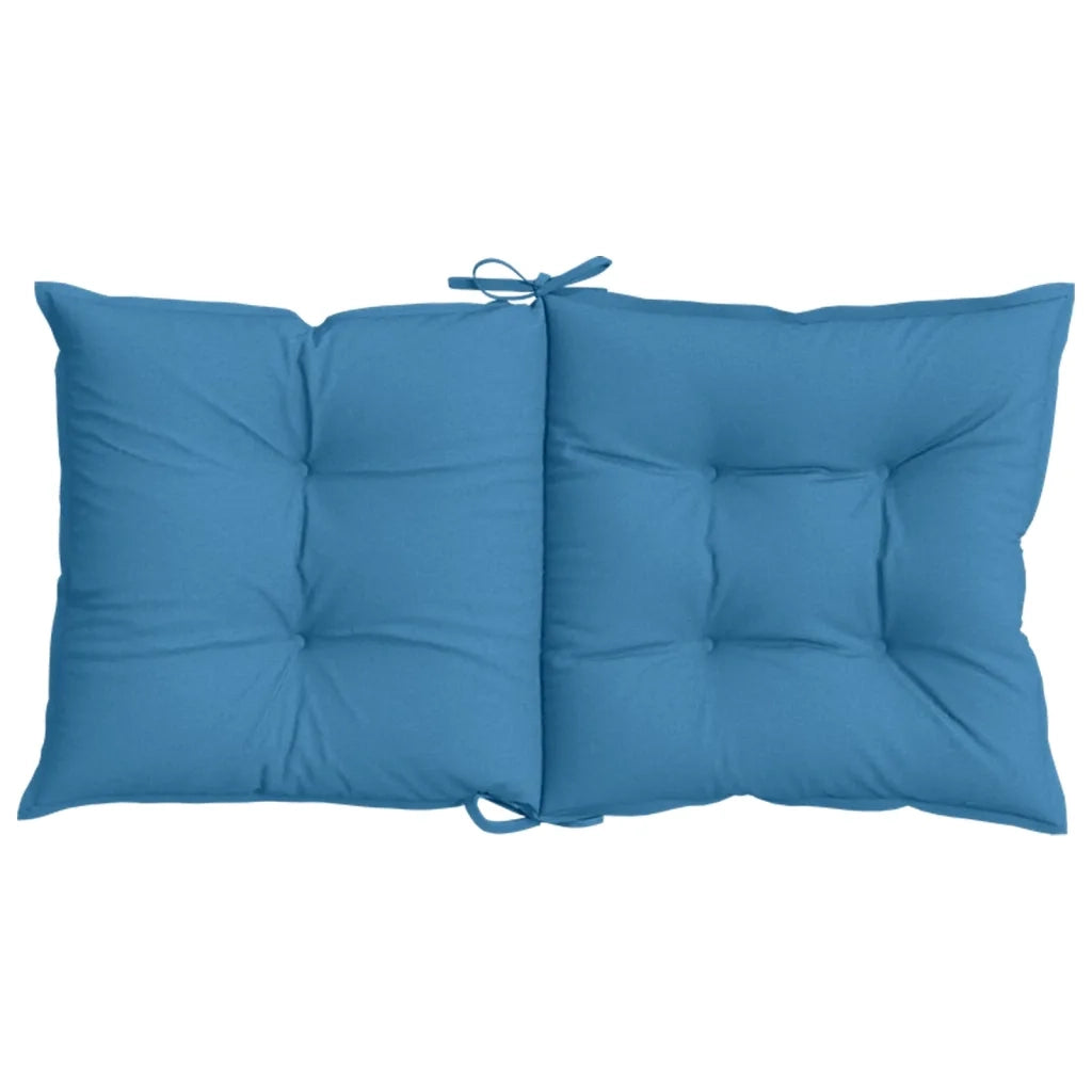 Cuscini Sedia Schiena Bassa 6 pz Blu Mélange 100x50x7 Tessuto 4002393