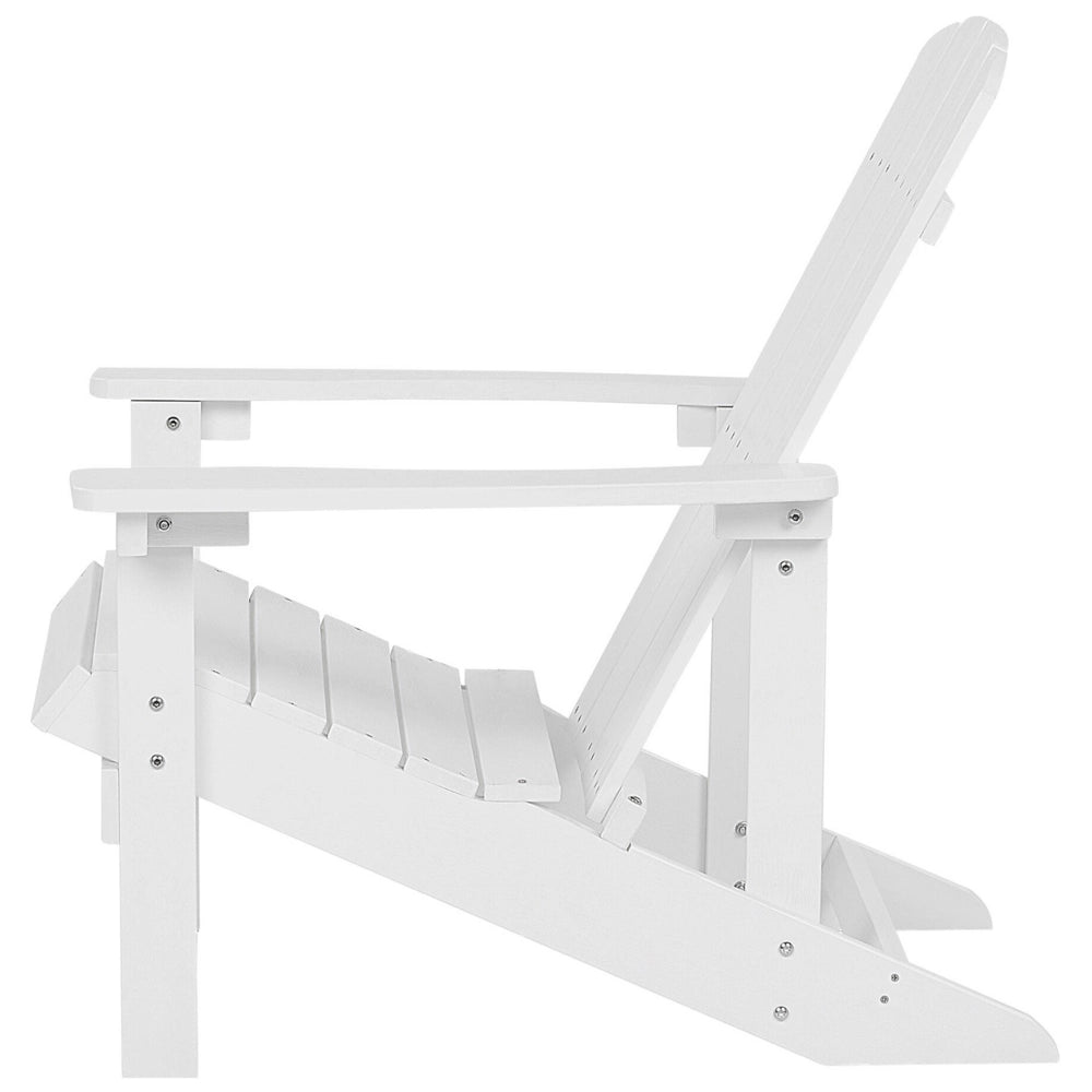 Sedia da giardino in plastica bianca in legno resistente agli agenti atmosferici in stile moderno