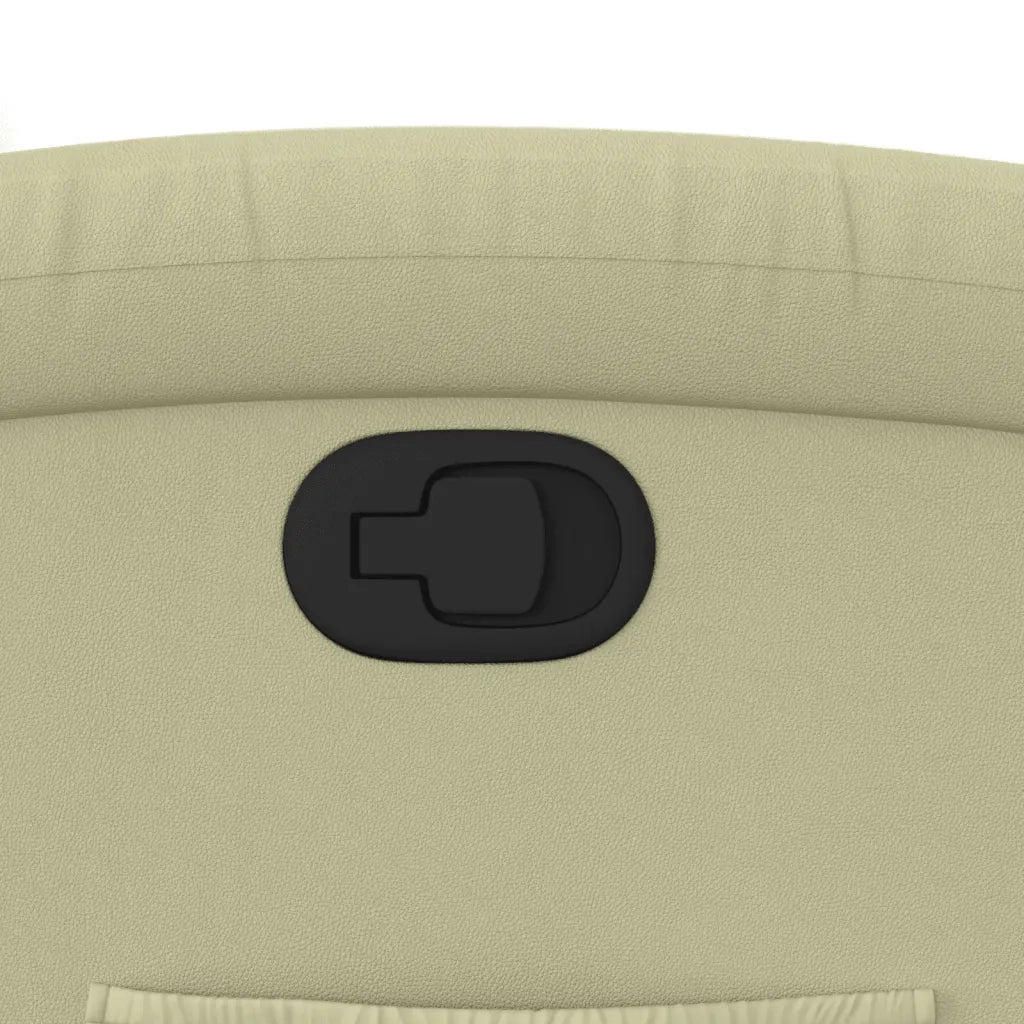 Divano Sedia-Poltrona reclinabile in Vera Pelle Crema 502853