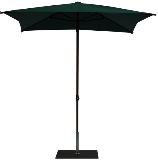 Ombrellone da Giardino 2x2 m Palo Ø38 mm in Alluminio Effetto Legno Tessuto Poliestere Trend Wood Verde