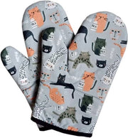 Manopole per forno e cucina tessuto di cucina - Manopole per cucina gatto disegno isolamento termico salutare