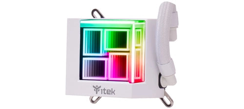 itek HYDRO CUBE 240W Processore Kit di raffreddamento a liquido 12 cm Bianco