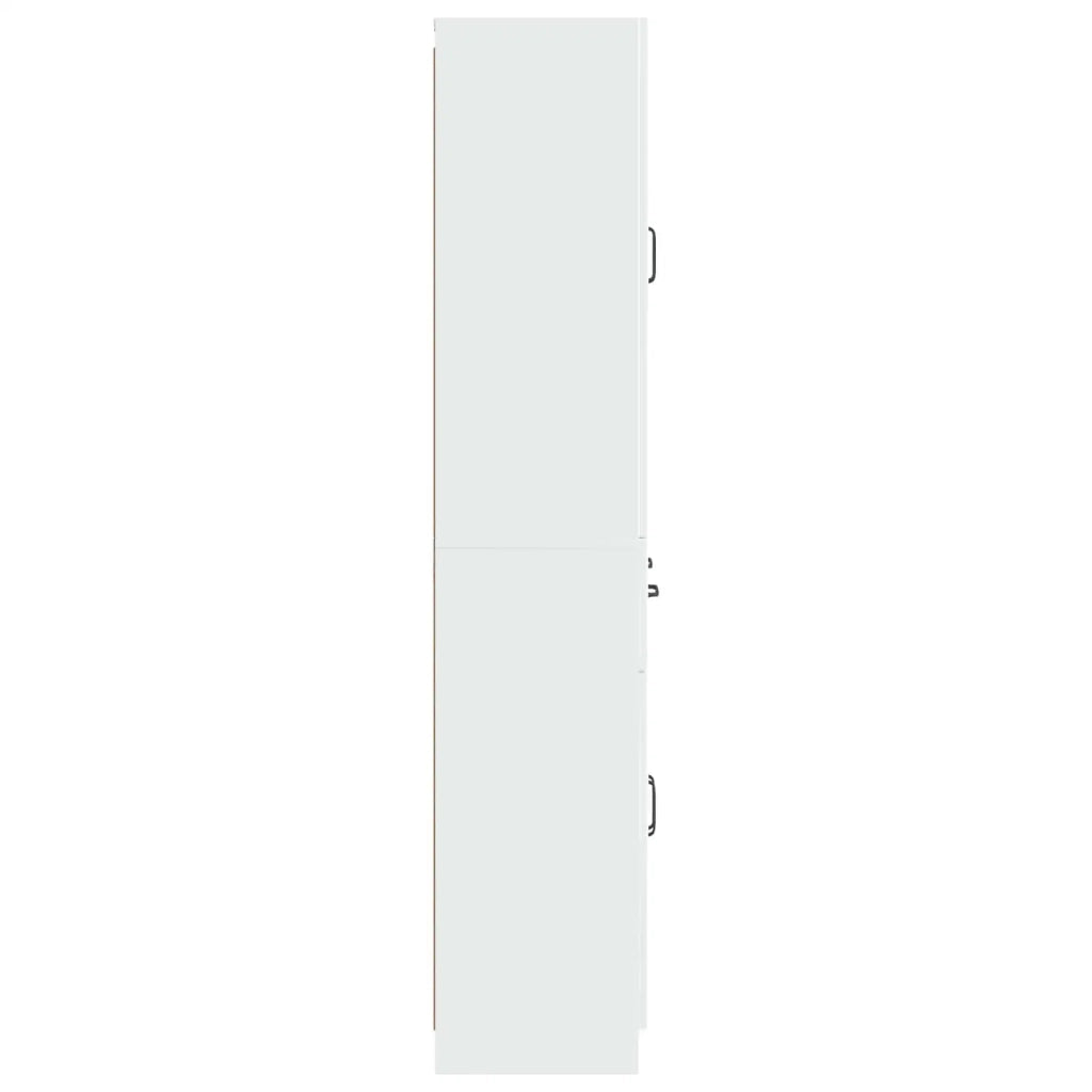 Set di armadi 2 pcs Bianco Lucido Legno ingegnerizzato