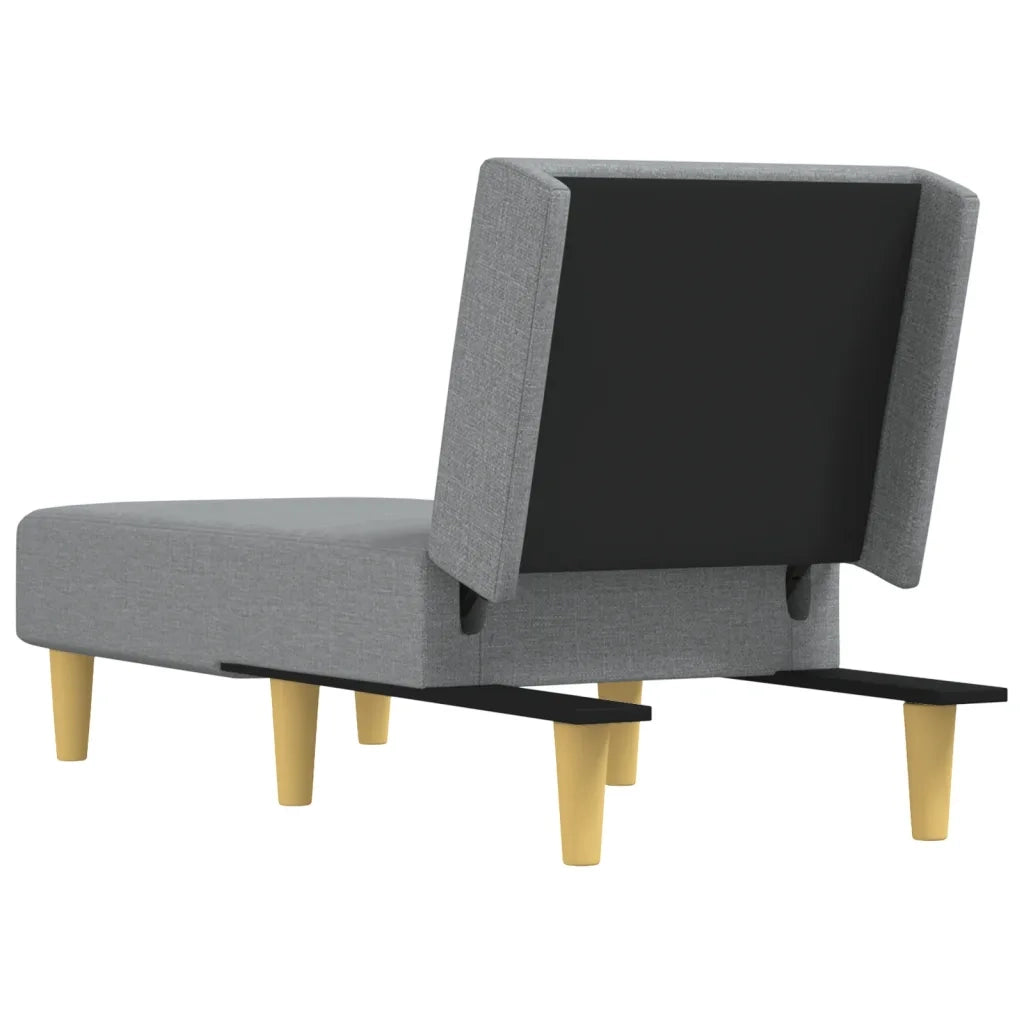 Chaise Longue in Tessuto Grigio Chiaro 352798