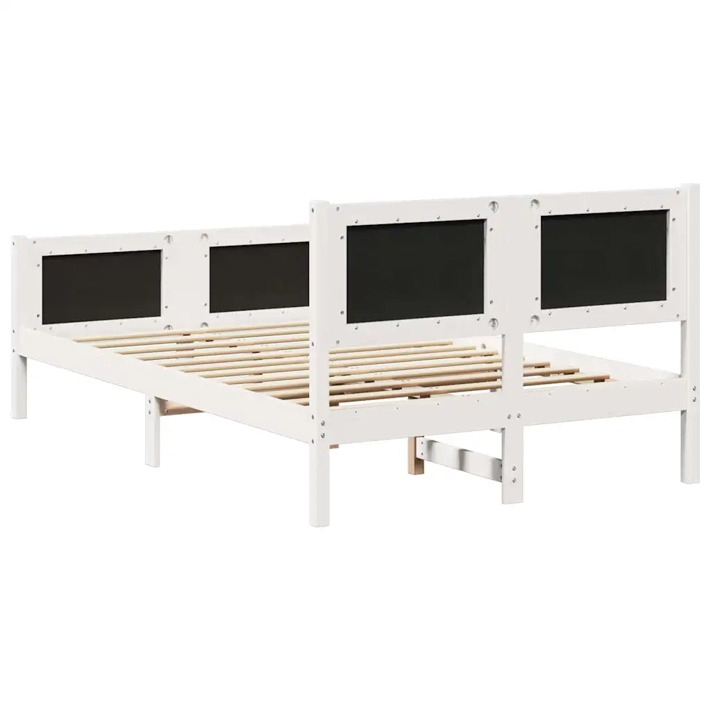 Struttura del letto Grigio chiaro 135 x 190 cm Pino massello