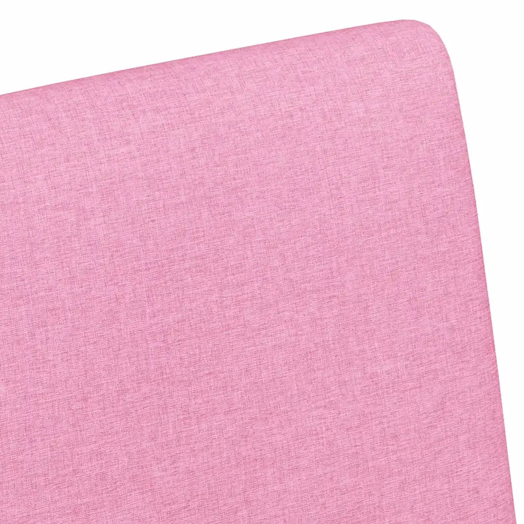 Sedie da Pranzo con Ruote 2 pcs Rosa 57 x 66 x 94 cm Tessuto 42017816