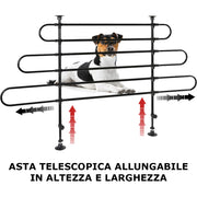 Griglia Divisorio Auto per Cani Protezione Universale per Trasporto Animali