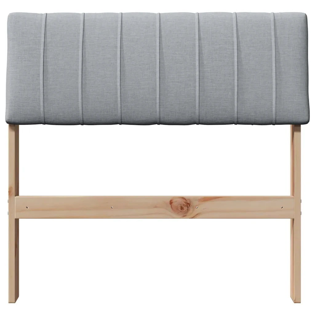 Testiera | Testata imbottita Grigio chiaro 80 cm Pino massello