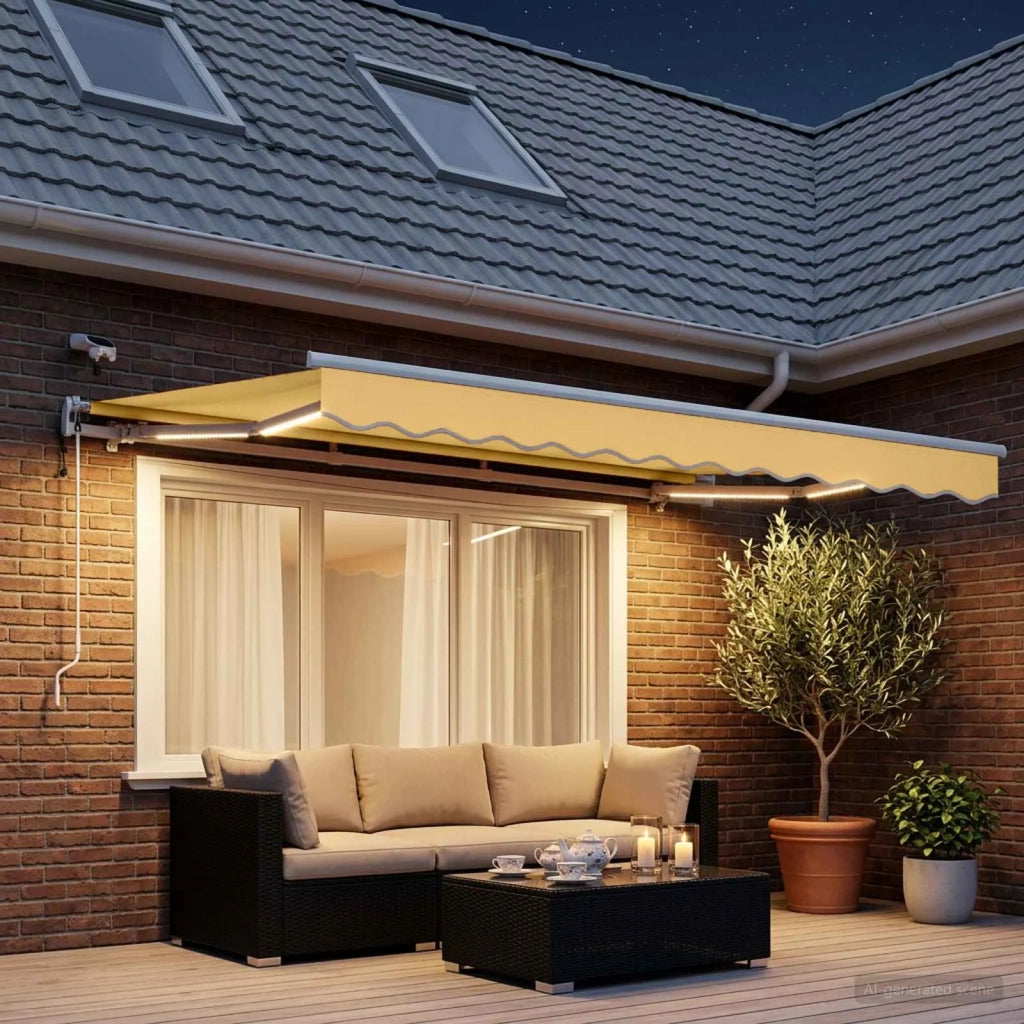 Tenda retrattile Sabbia 400 × 350 cm Poliestere 3426127