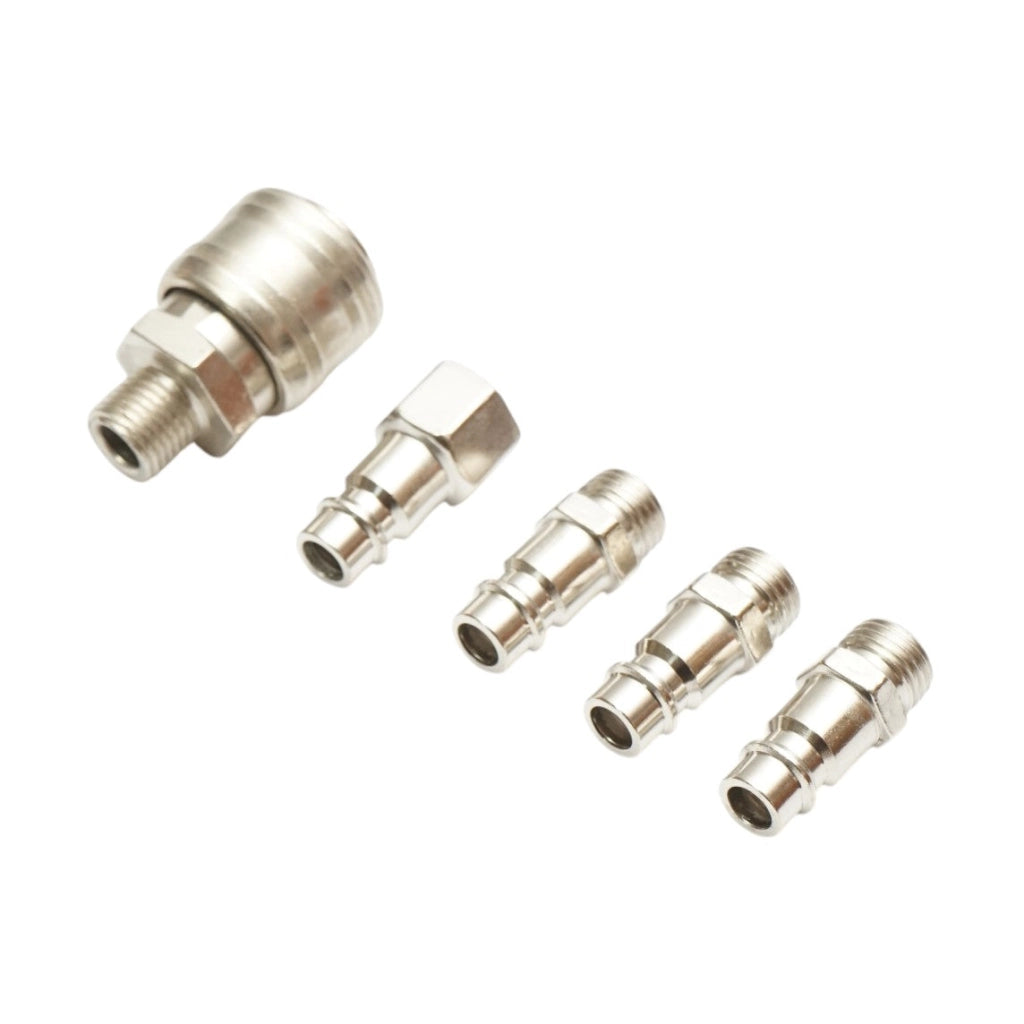 Set di 5 raccordi rapidi da 1/4 per tubi dell'aria compressa e utensili pneumatici