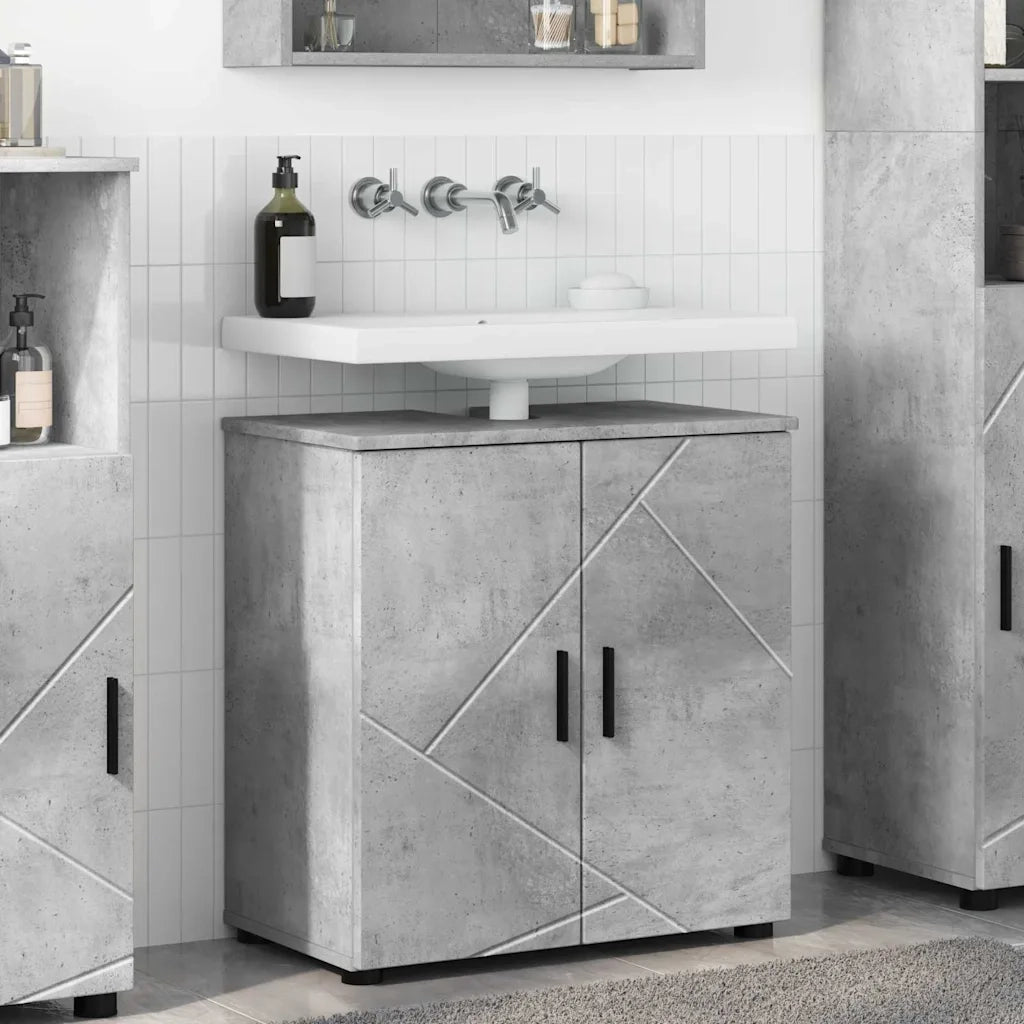Mobile da Bagno | Armadio da bagno con porta Grigio cemento 61 x 35 x 64 cm