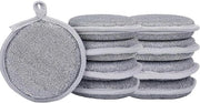 Set di 8 Spugne Ronde Riciclabili per Cucina - Asciugamano Multifunzionale per la Pulizia dei Piatti - Non Marcante - Asciugamano per l'Asciugatura sia asciutto che umido.