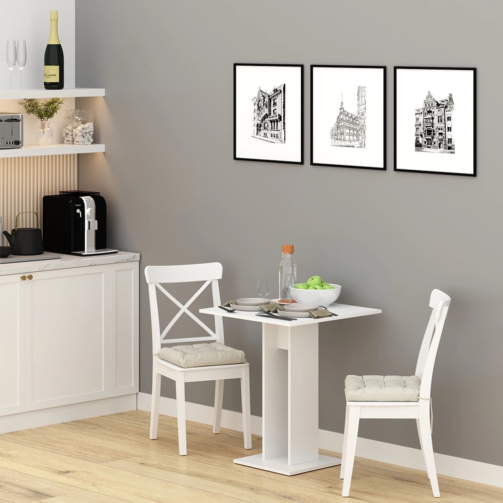 Vicco Tavolo da pranzo Bianco 65 x 65 cm