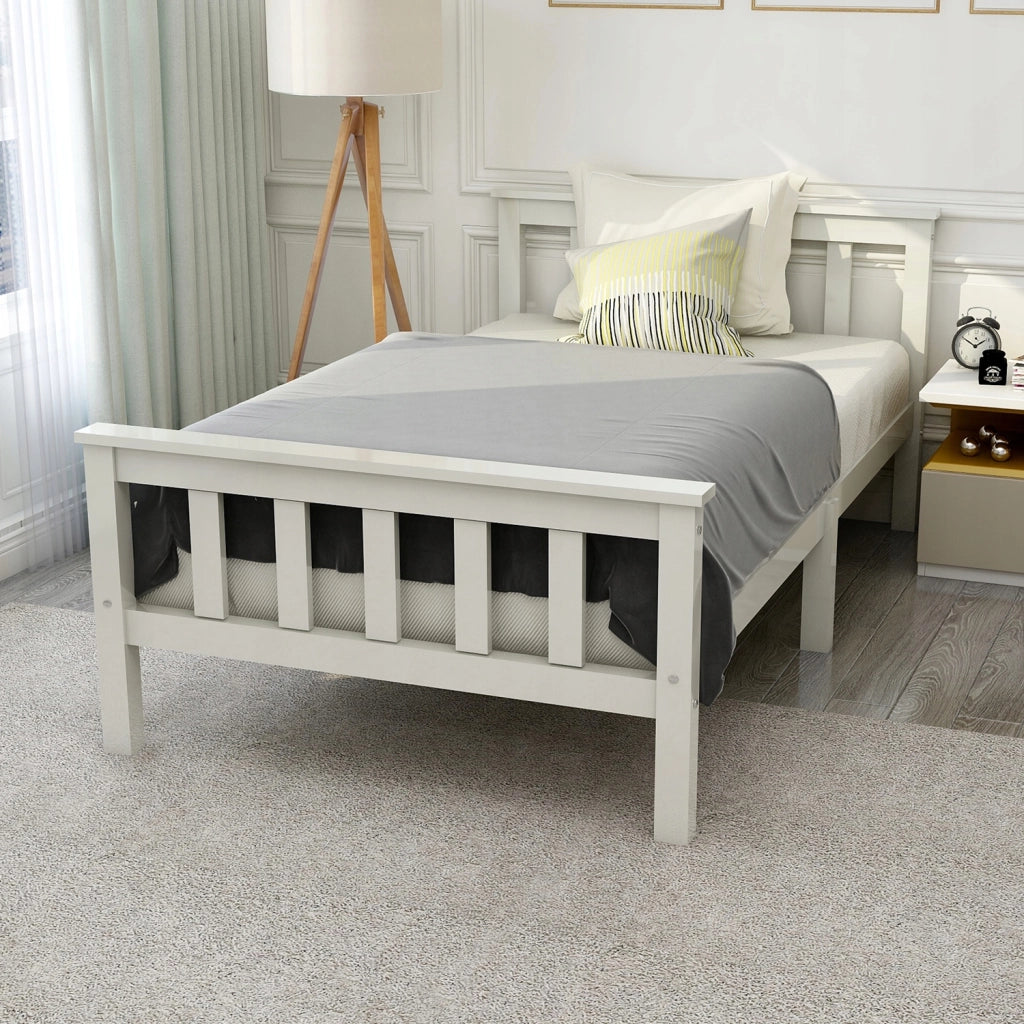 Letto in legno 90x200 - Xylo - Pino bianco