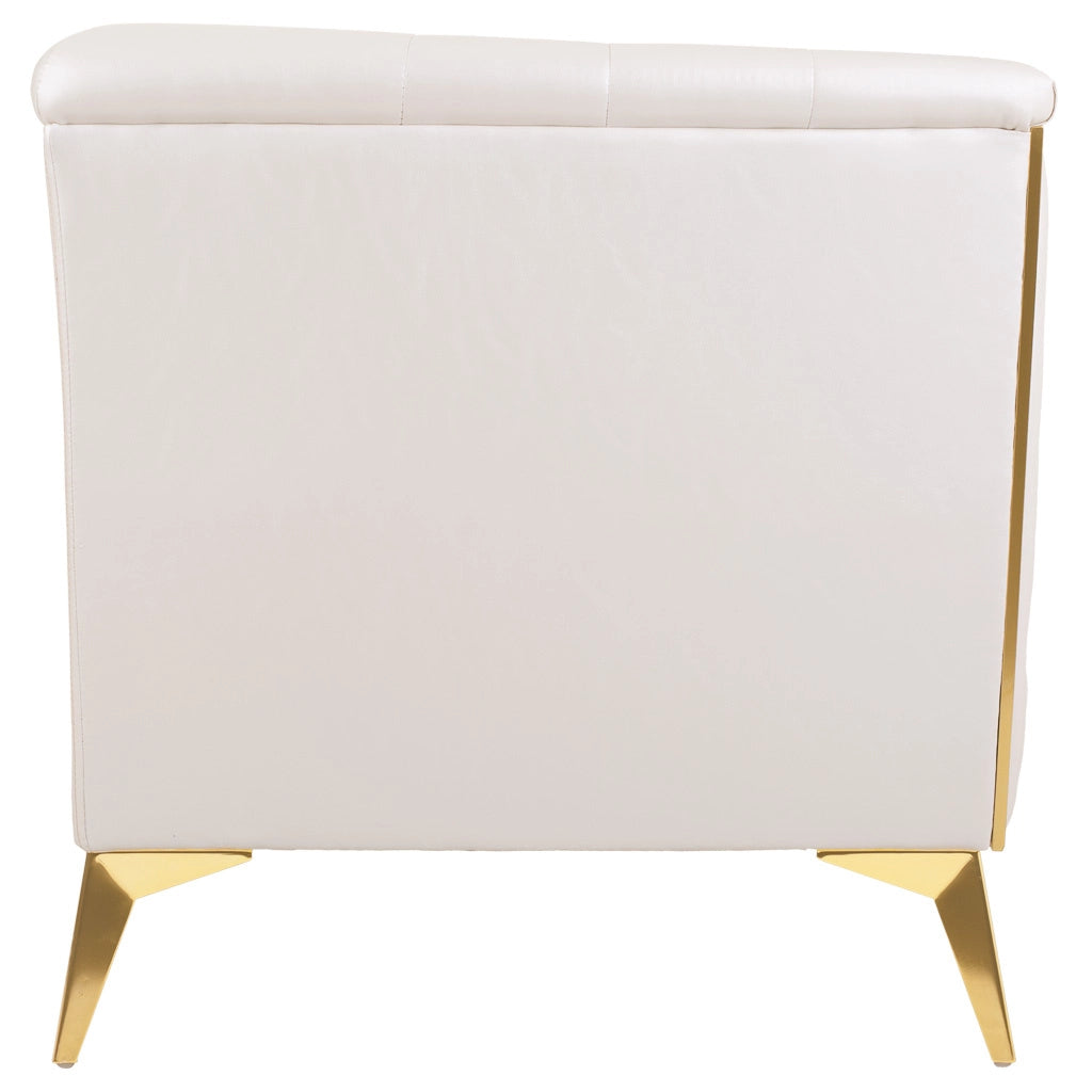 Poltrona imbottita bianca 104x72x75h