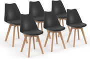 Set di 6 sedie SARA nere per sala da pranzo