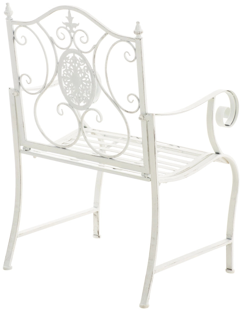 Set di 2 sedie da giardino Punjab con braccioli bianco antico
