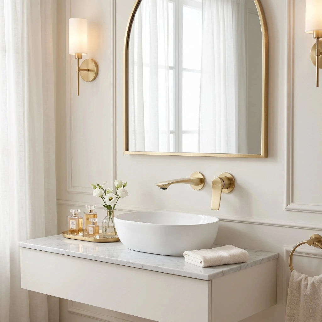 Miscelatore Lavabo Da Incasso Rea Vision Brush Gold + Box