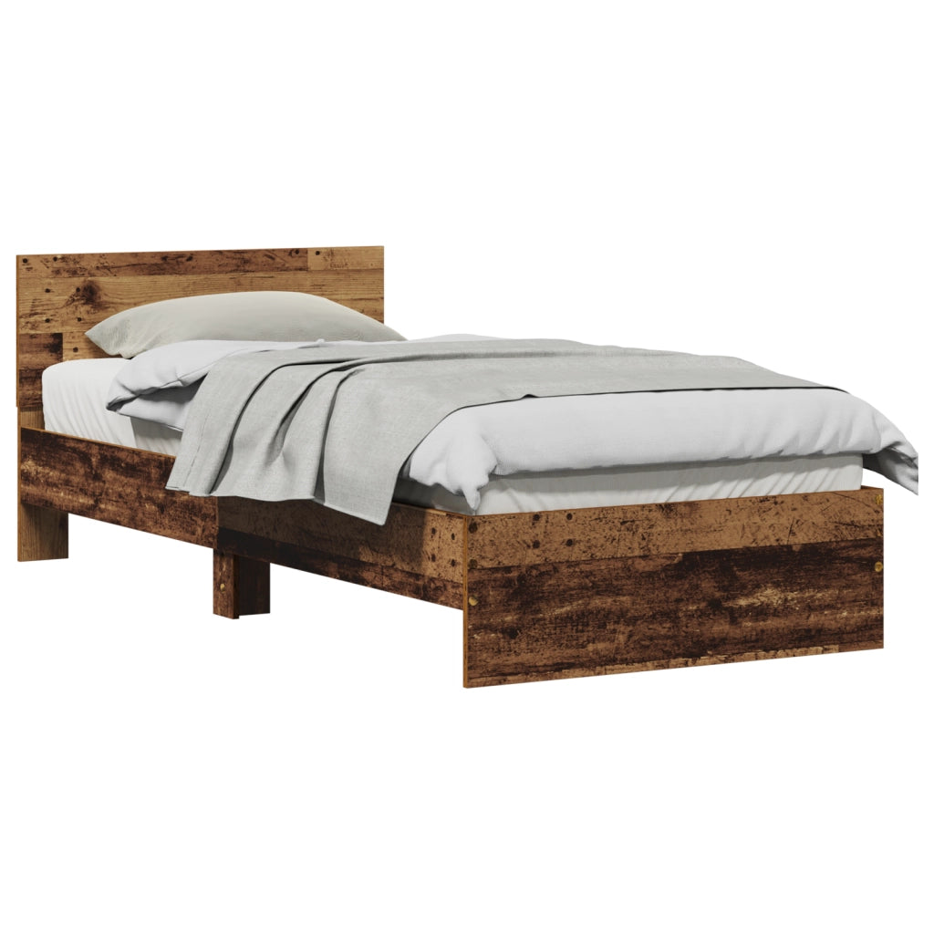 Struttura letto legno antico 90x200 cm legno ingegnerizzato