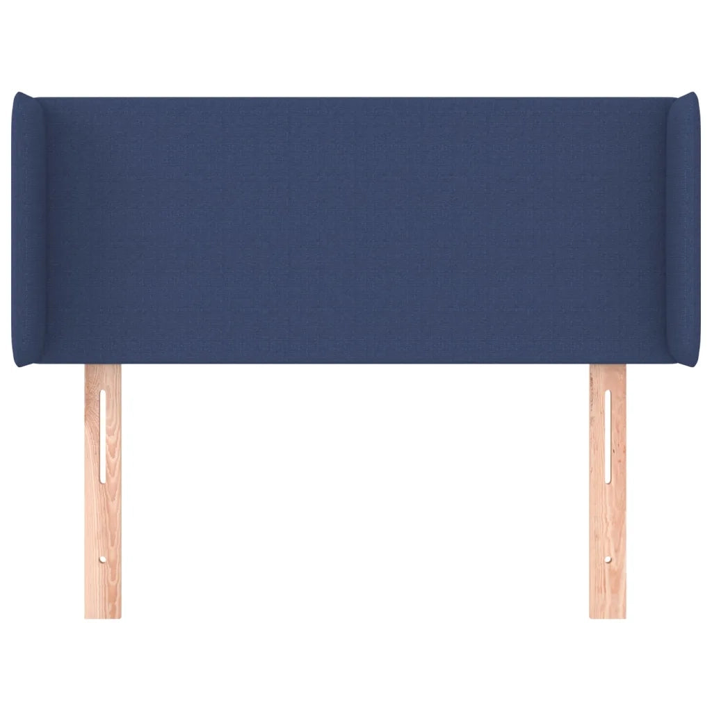 Testiera | Testata ad Orecchio Blu 103x16x78/88cm in Tessuto