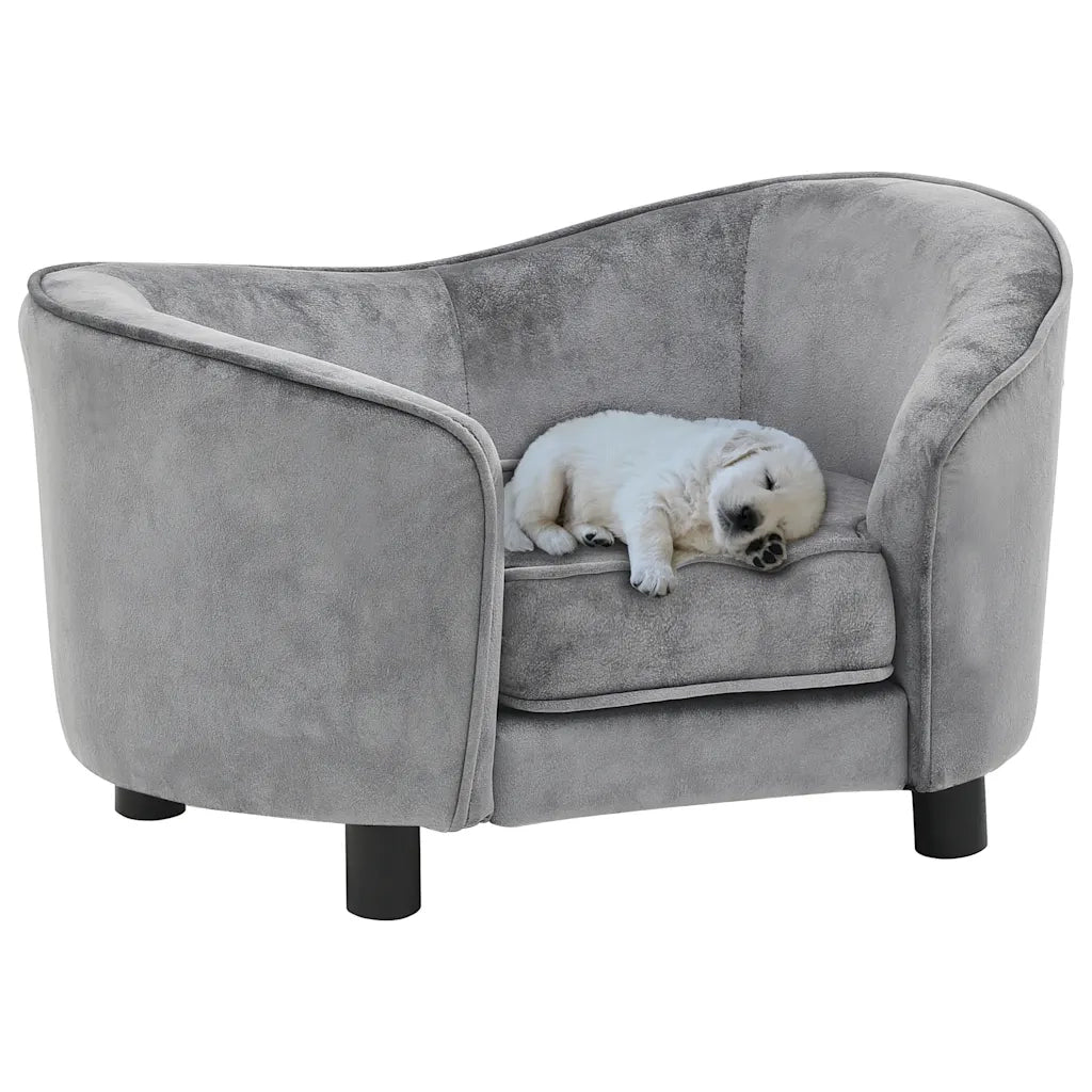 Divano per Cani-Sofa per animali domestici-Divanetto Grigio 69x49x40 cm in Peluche