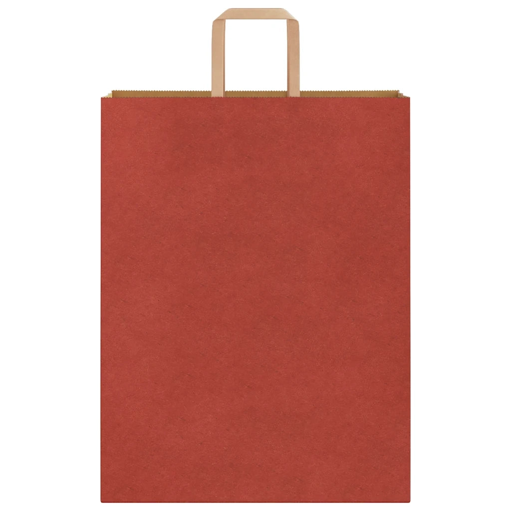 Sacchetti di Carta 250 pz con Manici Rossi 32x12x42 cm 4101984