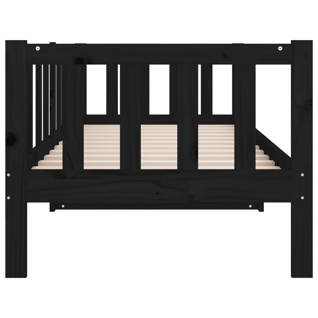 Dormeuse Nera 90x190 cm in Legno Massello di Pino 814648