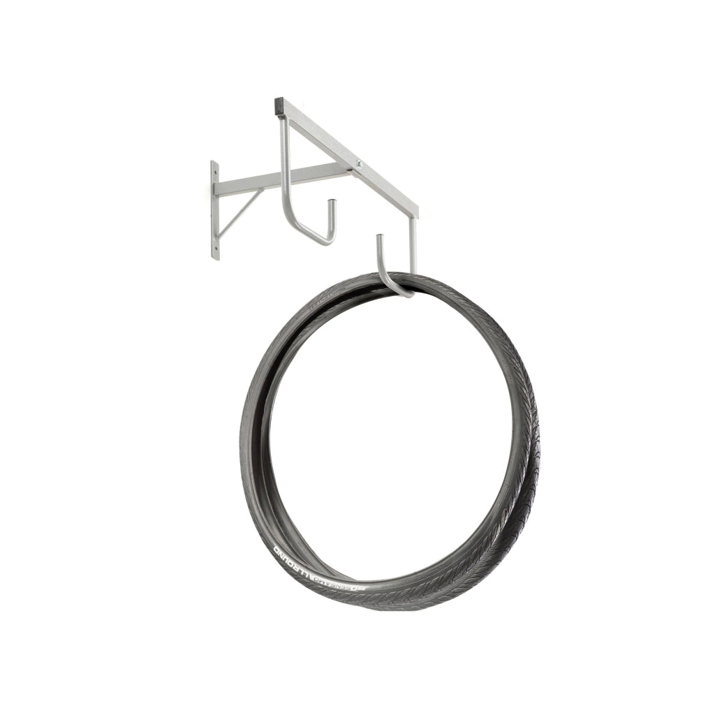 Andrys Espositore Porta Copertoni Bici a Parete - 2 Posti Verniciato Grigio
